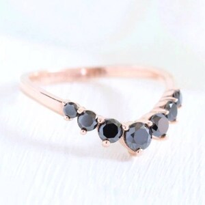 Round Cut Black Onyx Ring-Black Onyx 14k Yellow Gold Plated Engagement Ring-Black Onyx Jewelry-Black Onyx Wedding Ring-Bridal Gift For Women