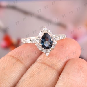 Natural London Blue Topaz Ring-925 Silver Ring-Engagement Ring-London Blue Topaz Jewelry-London Blue Topaz Stone Ring-December Birthstone
