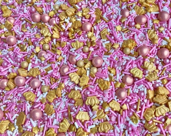 cupcake sprinkles gold princess sprinkles cute little gold crowns sprinkles Pearly Gold Crown Candy Sprinkles 12 OZ princess sprinkles