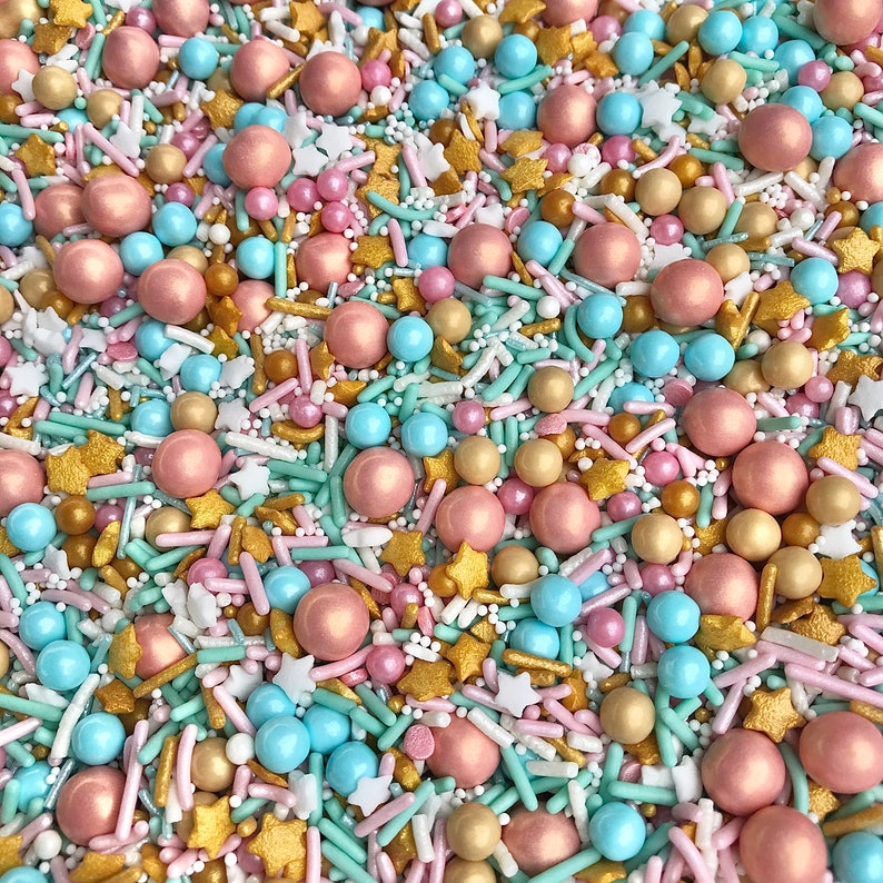 Pink and blue baby sprinkles Baby shower Edible Sprinkles Etsy