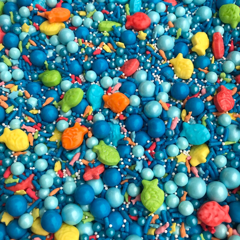 Sprinkles Fish sprinkles Fish candy Candy Sprinkles | Etsy