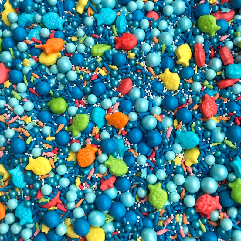 Sprinkles Fish sprinkles Fish candy Candy Sprinkles | Etsy
