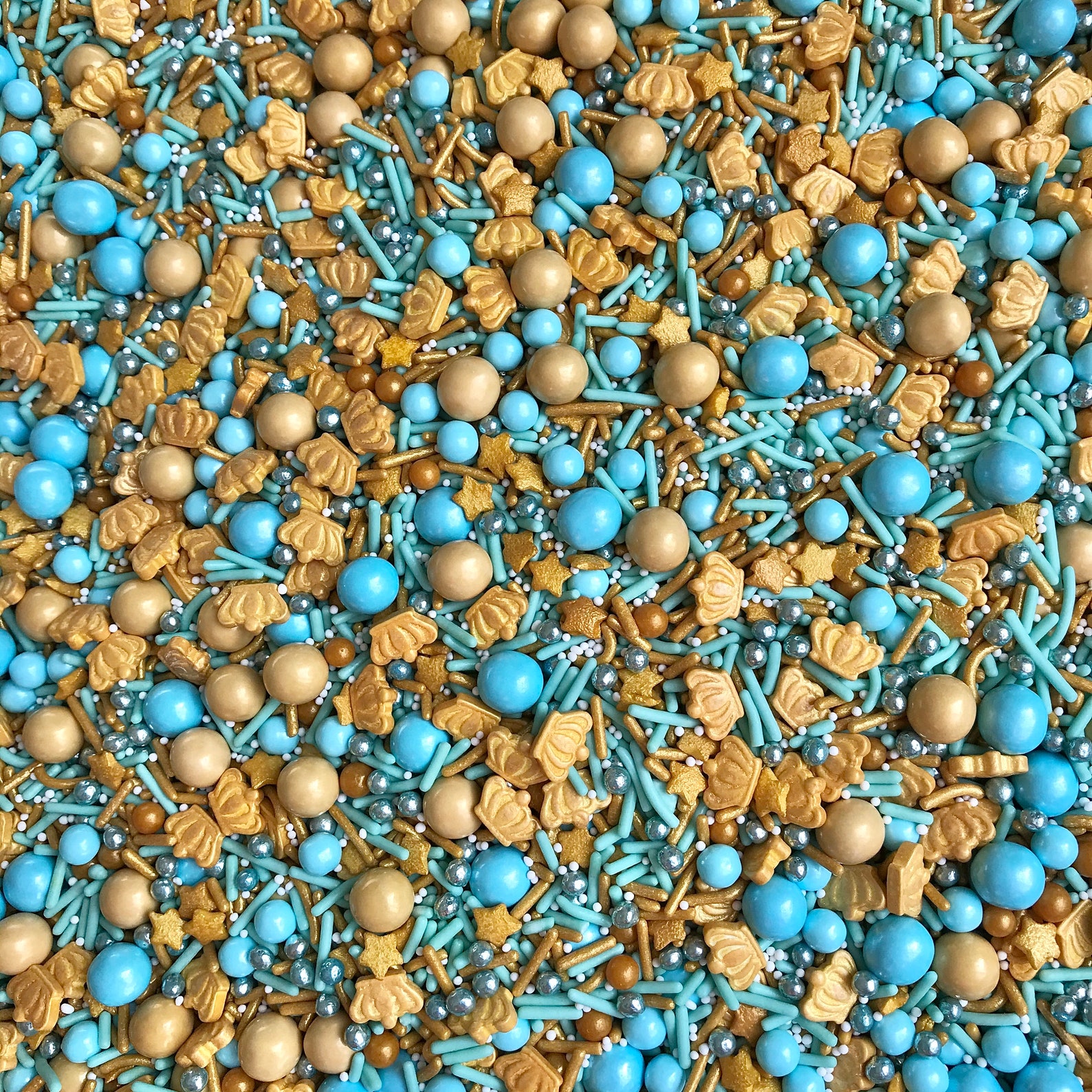 Sprinkles Blue and gold sprinkles Sprinkle mix Baking Etsy