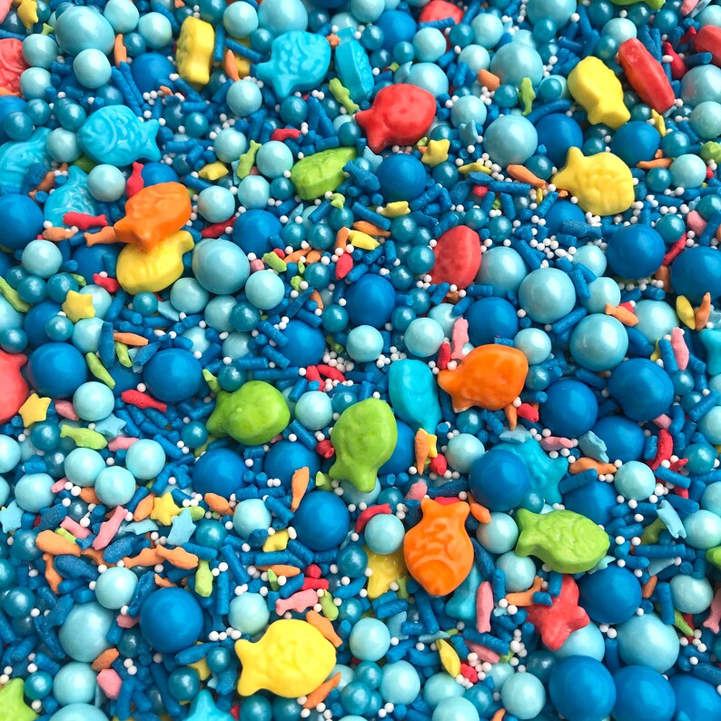 Sprinkles Fish sprinkles Fish candy Candy Sprinkles | Etsy