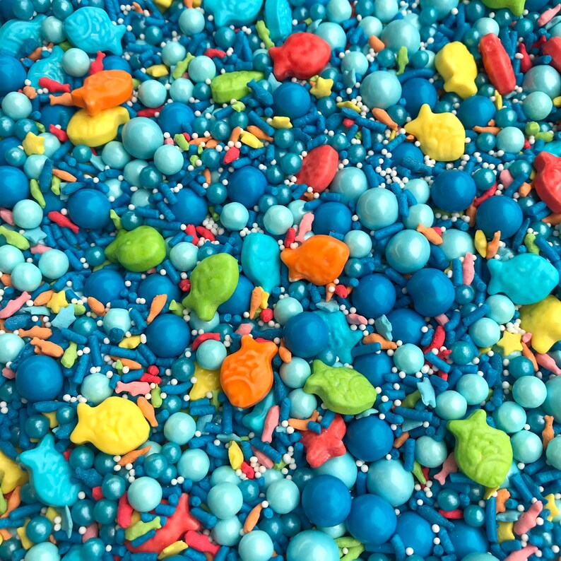 Sprinkles Fish sprinkles Fish candy Candy Sprinkles | Etsy