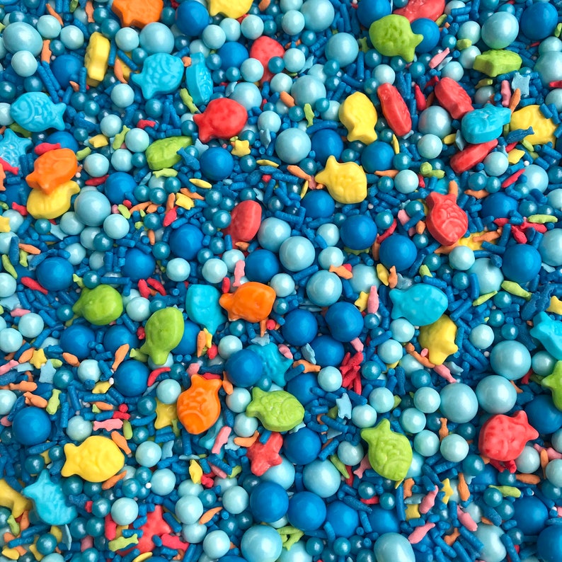 Sprinkles Fish sprinkles Fish candy Candy Sprinkles | Etsy