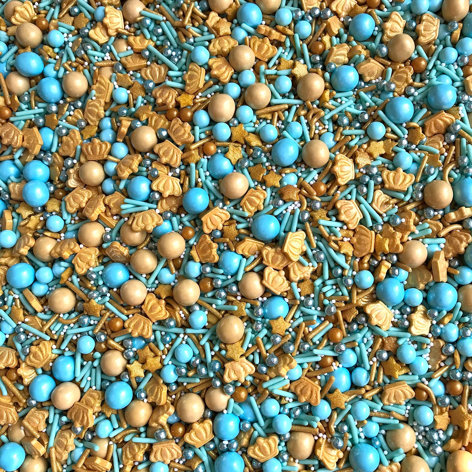 Sprinkles Blue and gold sprinkles Sprinkle mix Baking Etsy