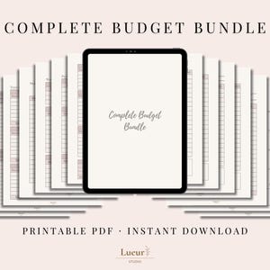 Complete Budget Planner Bundle | Printable & Digital | Monthly Budget, Expense Logs, Sinking Funds, Debt and Savings Trackers | US Letter