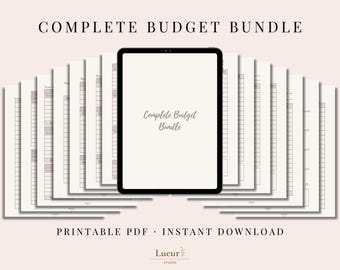 Complete Budget Planner Bundle | Printable & Digital | Monthly Budget, Expense Logs, Sinking Funds, Debt and Savings Trackers | US Letter