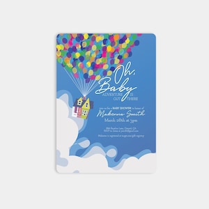 Editable : Custom Adventure is Out There Invitation - Baby Shower (Printable Download) Dark + Light Version