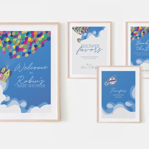 Bearbeitbar: Custom Adventure is Out There Signage - Babyparty (Printable Download)