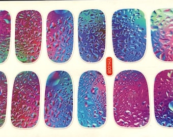 Regendruppels Nagellakstrips/Nails Wraps/ Cadeaus/Nail Art/Bloem/Nagelontwerpen/