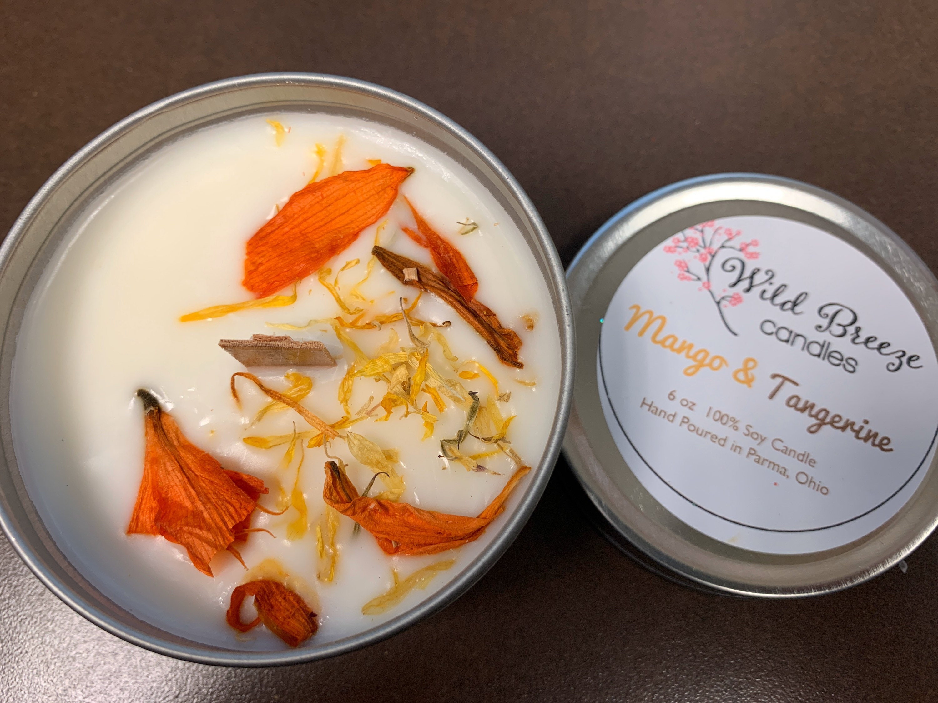 Ohio Peach ~ Hand Poured 100% Soy Wax Wooden Wick Candles