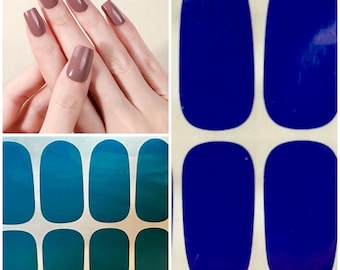 Tiras de esmalte de uñas de colores sólidos / Envolturas de uñas / Regalos / Arte de uñas / Color / Diseños de uñas /