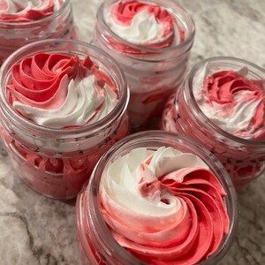 Peppermint Candy Cane/Body Whipped Soap/Cruelty Free/Moisturizing/Spa Gift/Bath Soap/Baby Shower Gift/Wedding Gift/
