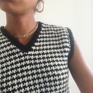 PDF CROCHET PATTERN // Houndstooth Vest zdjęcie 4