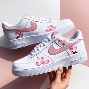 Nike air force 1, Custom Sneakers, Cherry Blossom Pink, Sakura Japanese, Kawaii, Gift for Her, Graduation, Wife, Bridal, Wedding, Birthday