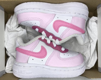 Air force 1 Nike, Custom Baby Sneakers, Pink, Burgundy, Newborn sneakers, Baby shower gift
