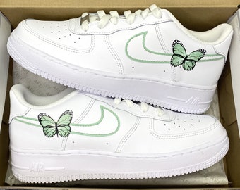 Custom Air Force 1, Matcha grüner Schmetterling, Af1, Schmetterlinge