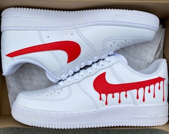 Air Force 1, Zapatillas personalizadas, Gota de sangre roja