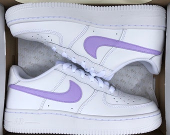 Air force 1 with purple swoosh - Etsy België
