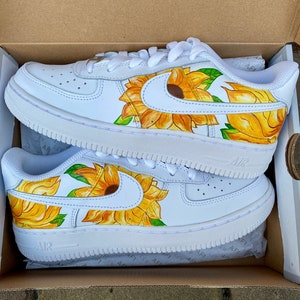 Custom sunflower new arrivals nike slides