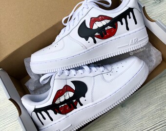 Zapatillas personalizadas AF1 nike air force 1 labios | Etsy España