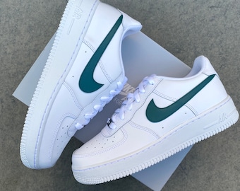 Custom Sneakers Nike Air Force 1 Dark Green Hand Painted | Etsy India