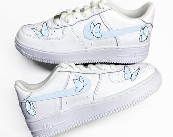 Nike Sportswear Nike Air Force One Blue Butterfly Custom Sneakers