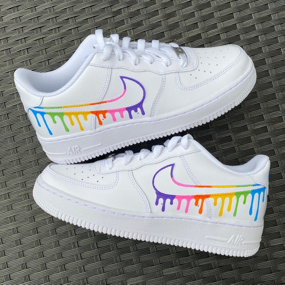 Brillante Quien Huelga Nike air force 1 goteo de color marcador de pintura - Etsy España