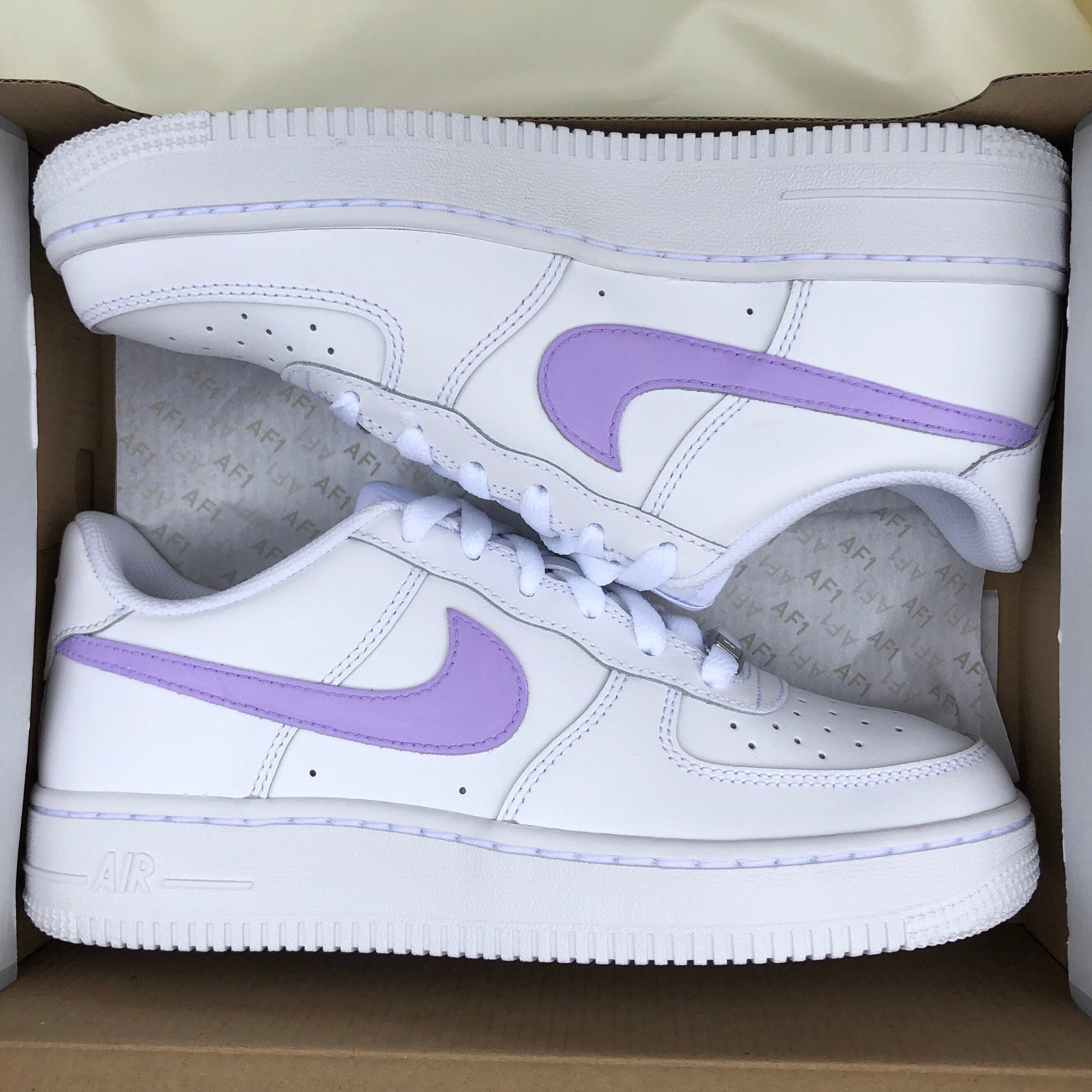 Nike Air Force 1 Custom Sneakers Lilac Purple - Denmark