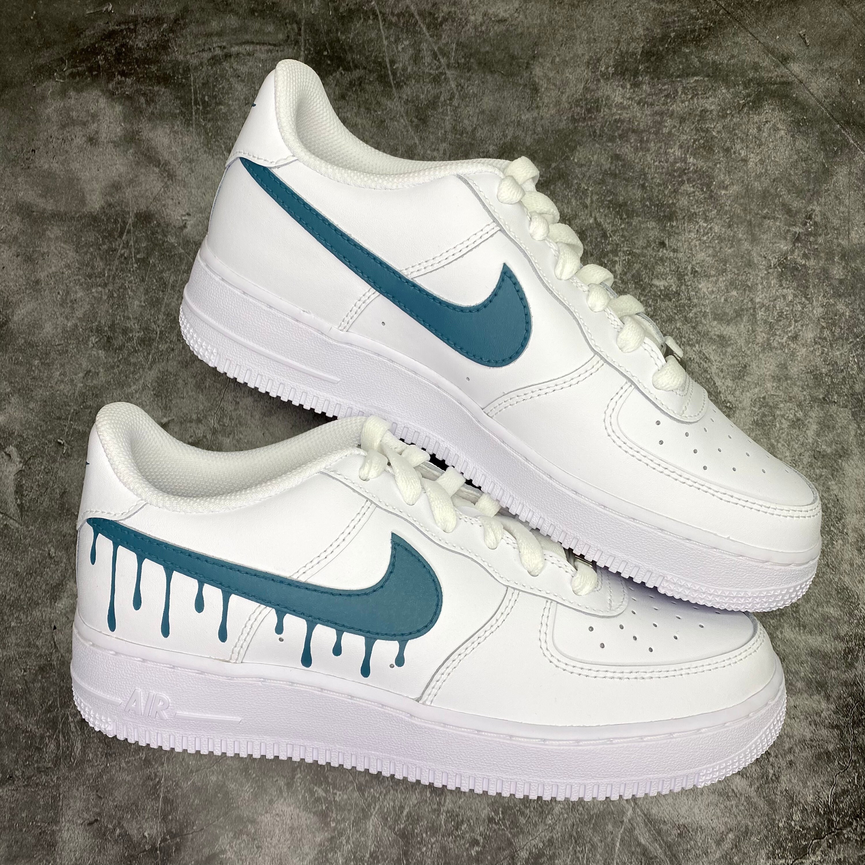 Custom Green Nike Drip Air Force Ones – shecustomize