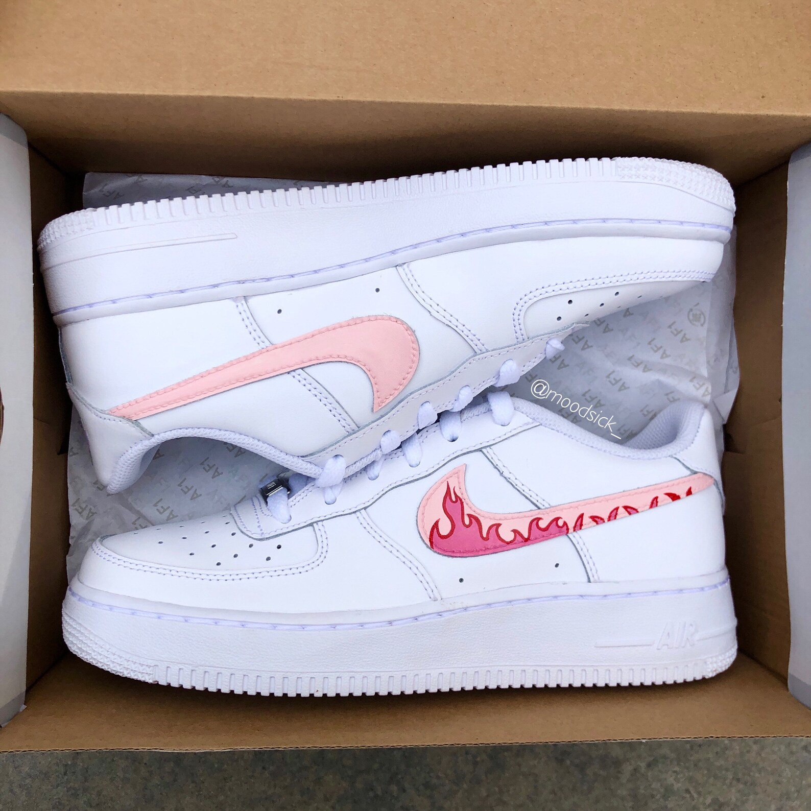 custom flame air force 1