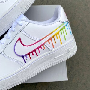 Nike Air Force 1 Custom Sneakers Hand Painted Rainbow Color - Etsy