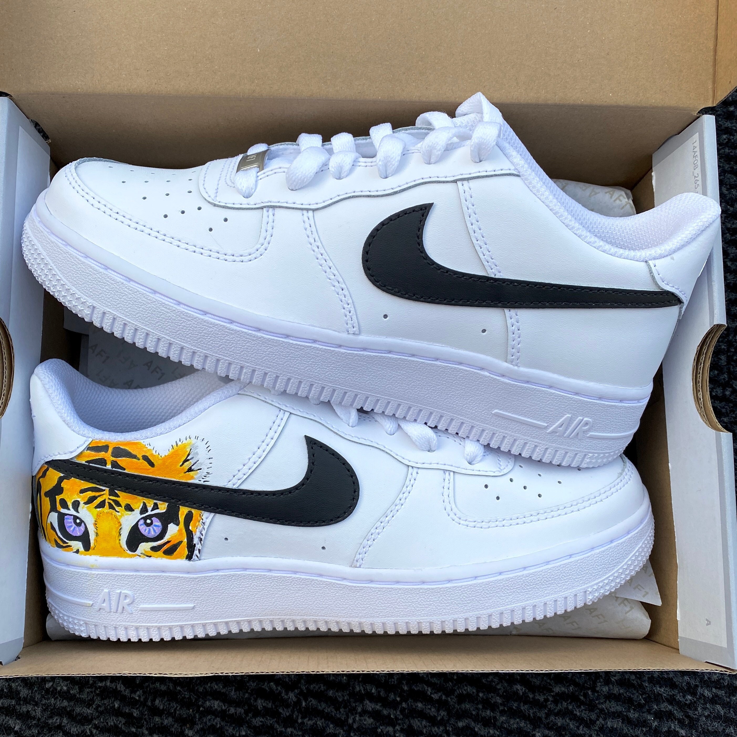 Nike Air Force 1 Af1 Sneakers Leopard - Etsy