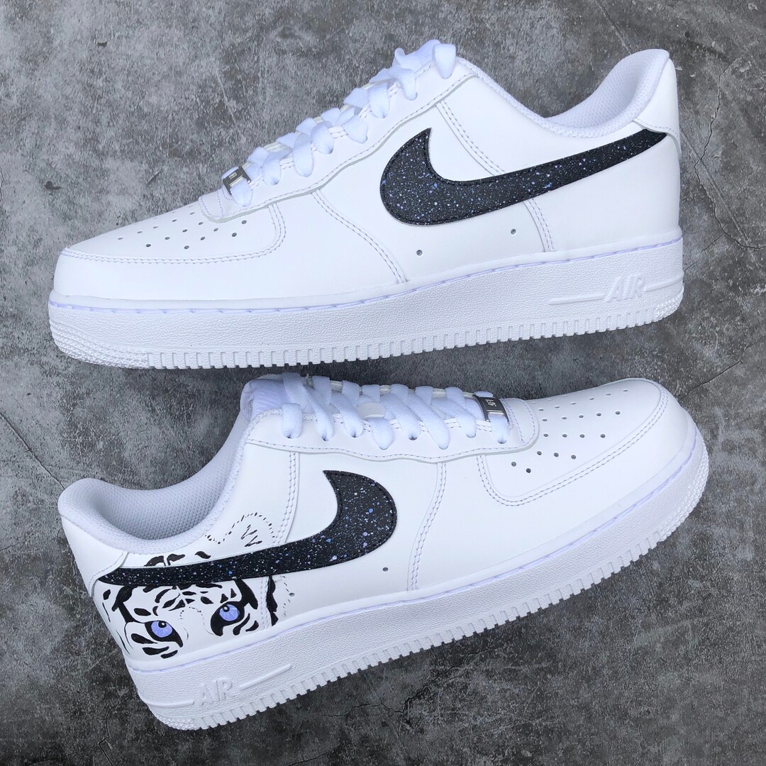 Custom Sneakers Nike Air Force 1 Hand Painted Tiger Lion Etsy
