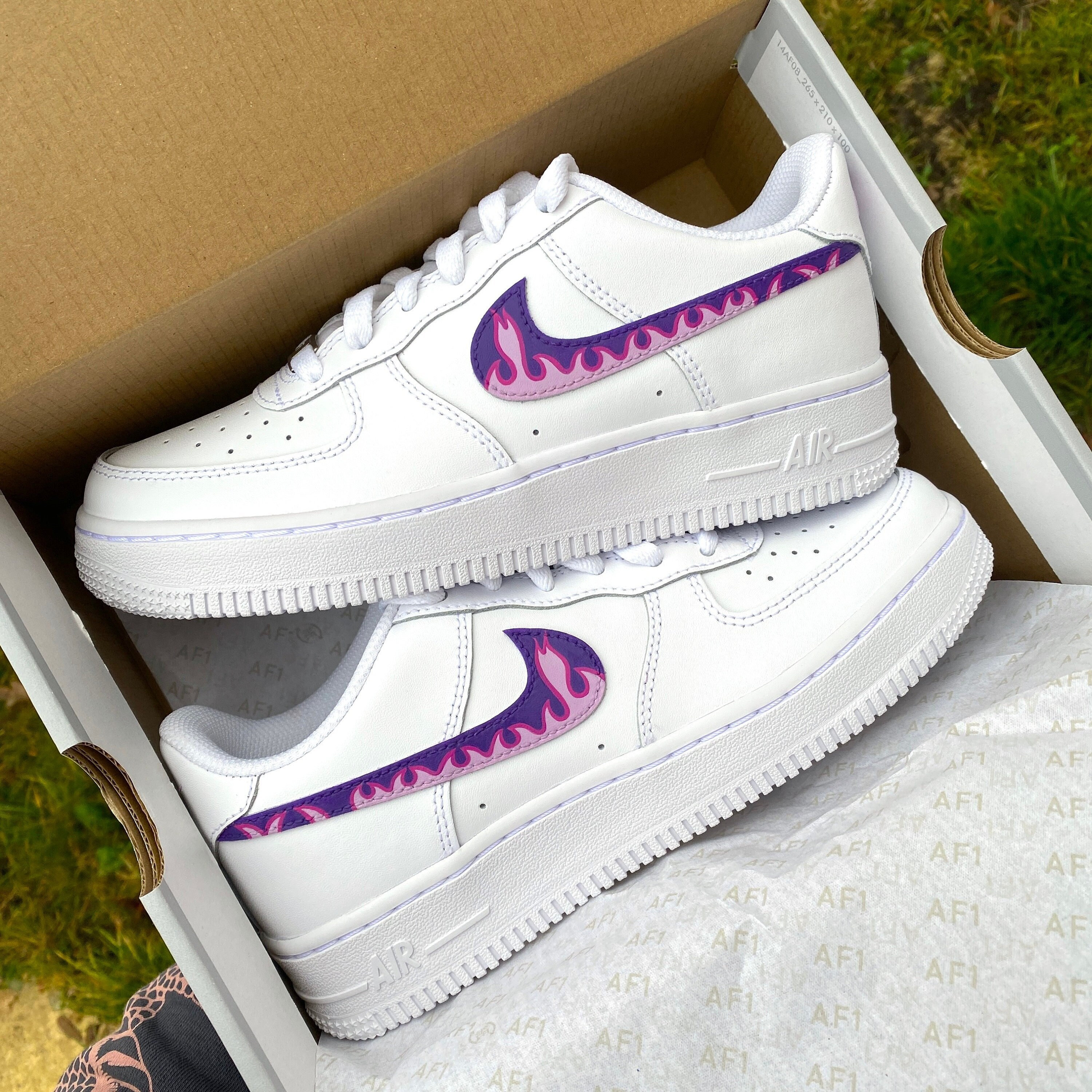 Pink and purple af1 sale