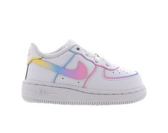 Custom Baby Sneakers, Newborn, Babyshower gift, Air force 1 Nike, Rainbow, Gender reveal