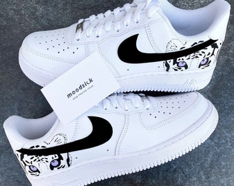 Nike Air Force 1 Rolling Stone Lips Custom Sneakers Hand - Etsy