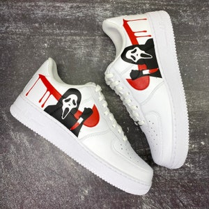 Nike Air Force 1, Ghost Face, Custom Sneakers, Scream Horror Halloween ...