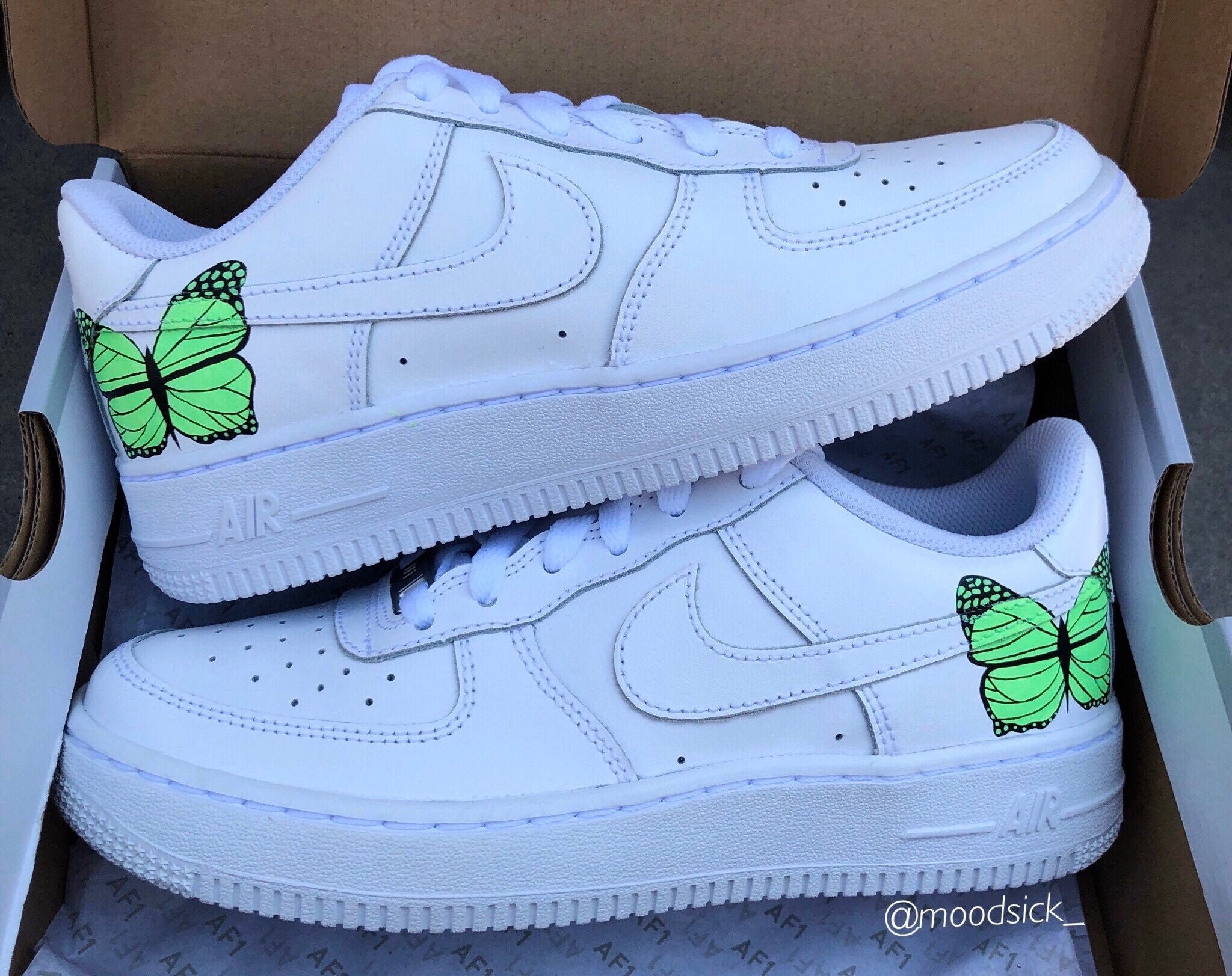 white air force 1 butterfly