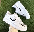 Air force 1, Custom shoes, Cow print, Farmer wedding gift product logo