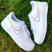Nike air force 1 - custom sneakers - hand painted - rainbow pink blue green color 