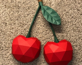 Cherry papercraft lowpoly