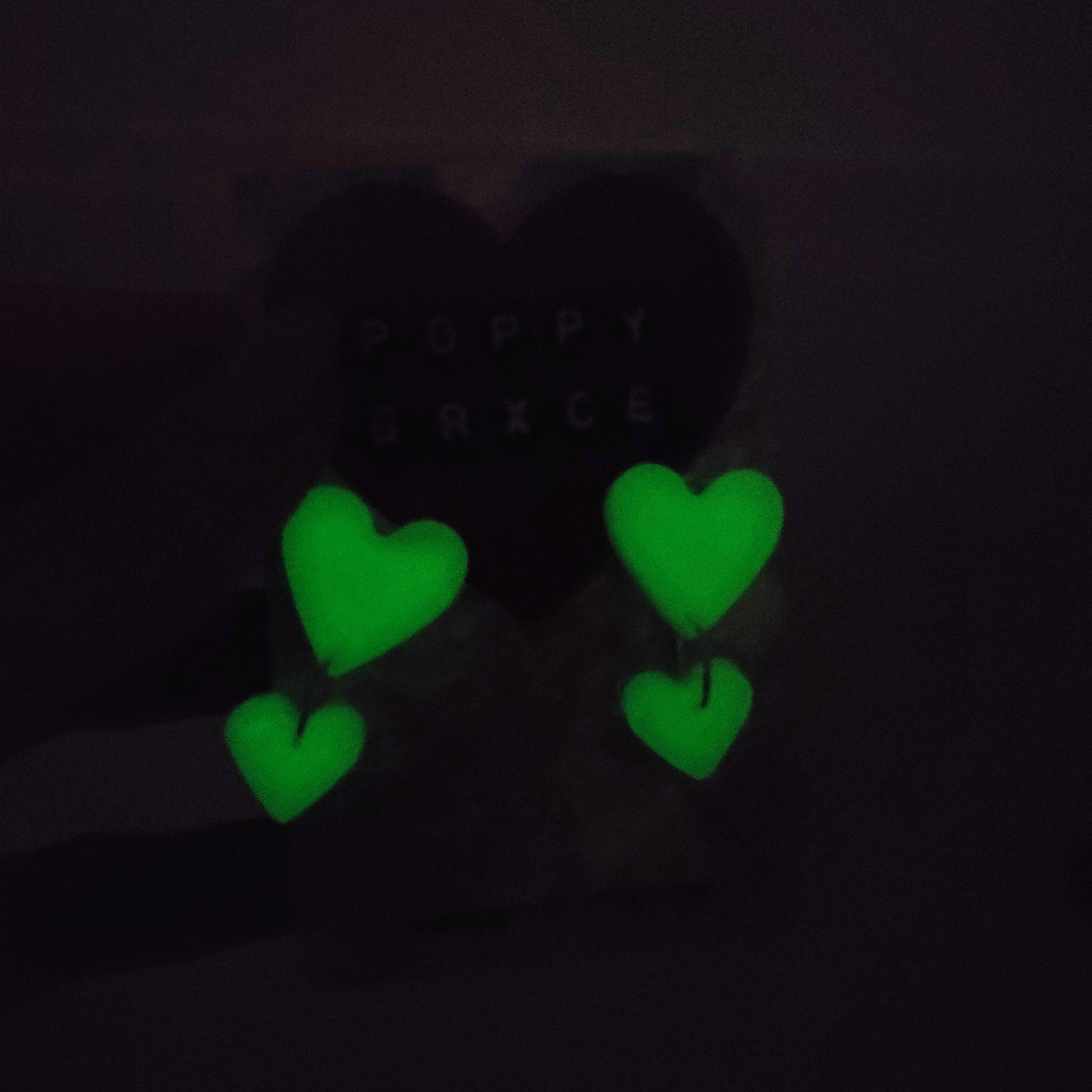 Glow in the Dark or UV light Neon Coloured Tiered Heart | Etsy