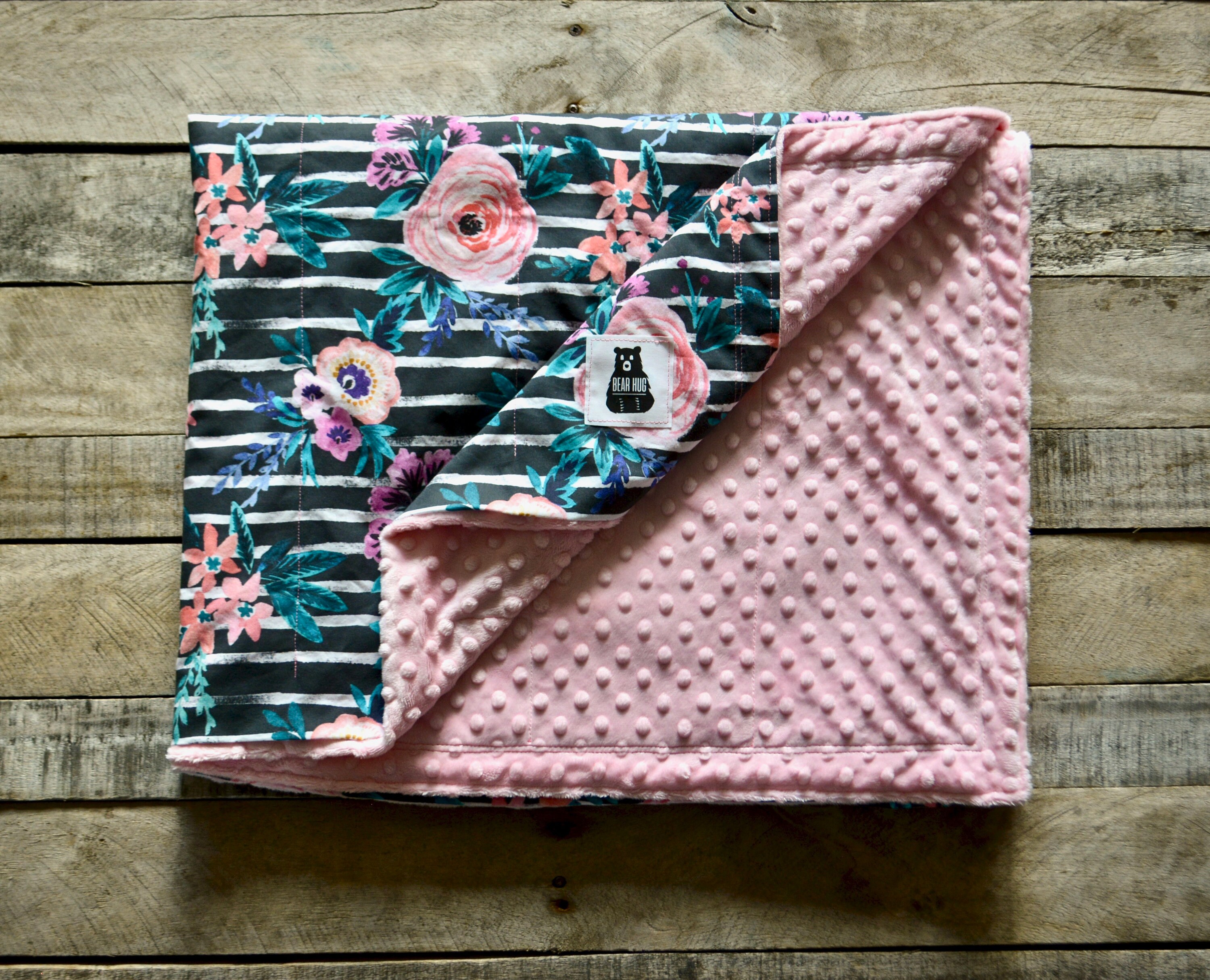 Teen Girl Custom Weighted Blanket with Victorian Stripes For Etsy