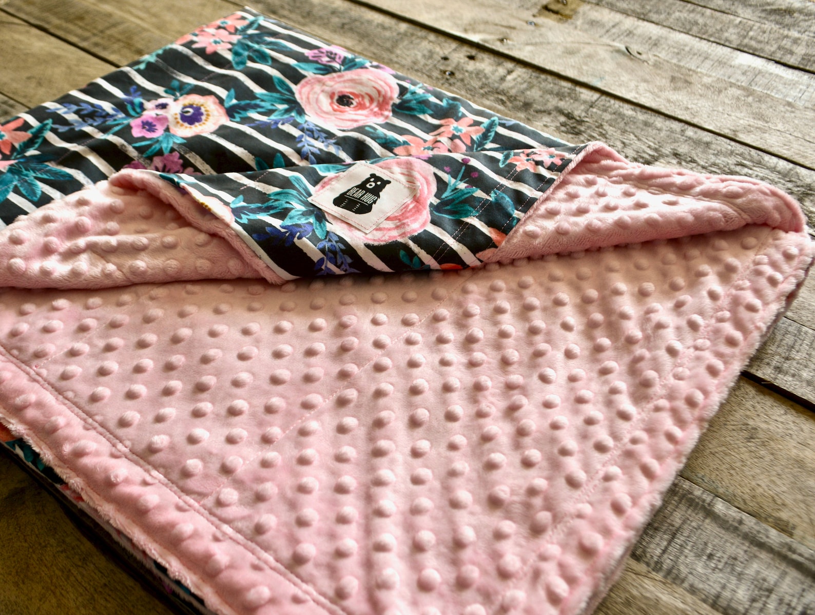 Teen Girl Custom Weighted Blanket with Victorian Stripes For Etsy