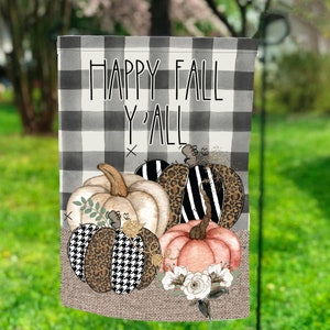 12x18 Garden Flag Sublimation Design Blank Fall Leopard and Burlap Pumpkin Patch Digital Download PNG for Polyester Flag Digital ONLY