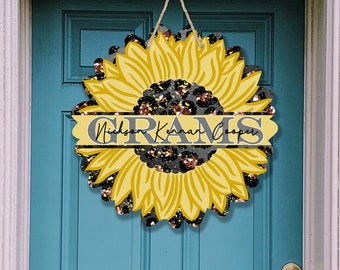Sunflower Split Grams leopard and yellow sunflower Sublimation Design for Slinging Arrow Blanks Lg Tear Drop PNG Digital Design