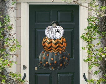 Stacked Pumpkin Design Sublimation Door Hanger Halloween Fall Pumpkins for Sublimation Blanks from aparecium design co DIGITAL ONLY Sign PNG